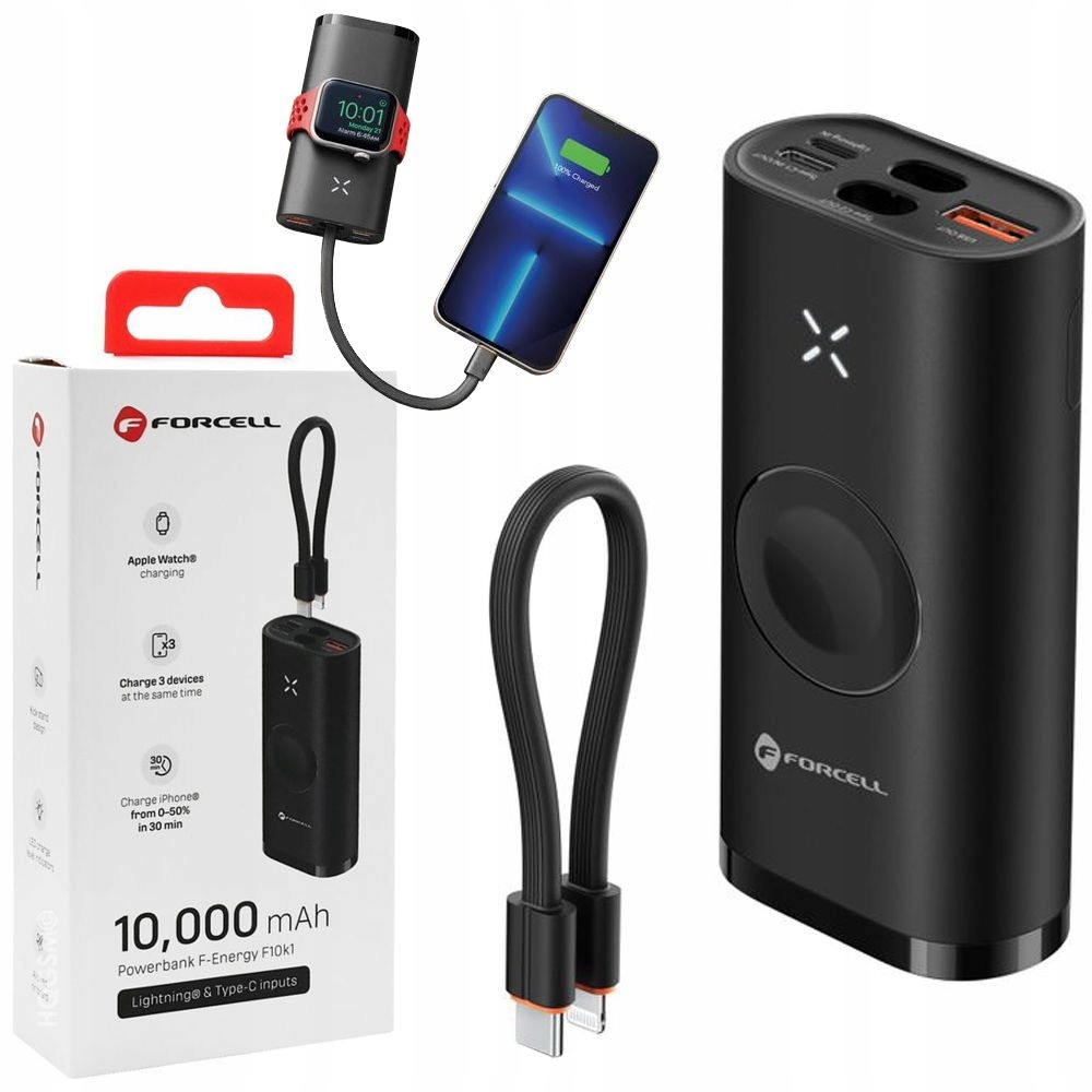 Přenosná nabíječka Powerbank 10000 mAh pro Apple Watch Ultra 11 10 9