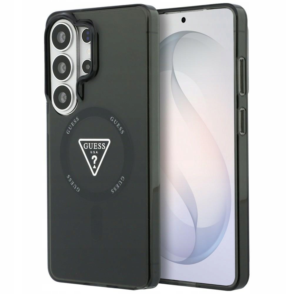 Pouzdro Guess IML Gradient Triangle MagSafe pro Samsung Galaxy S26 Ultra, černé