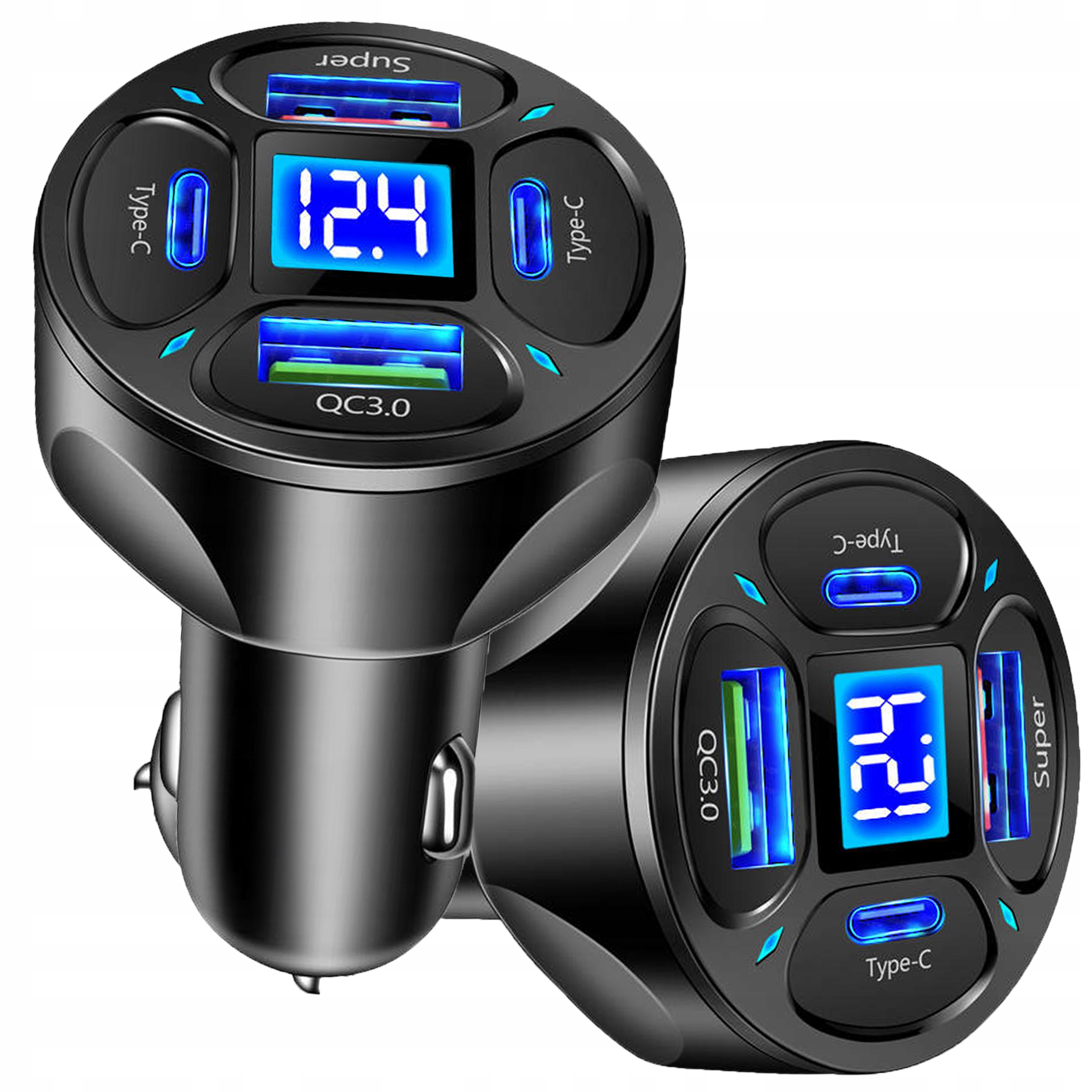 ŁADOWARKA SAMOCHODOWA USB SZYBKA SAMSUNG XIAOMI ZAPALNICZKA SUPER CHARGE EAN (GTIN) 5905701210558