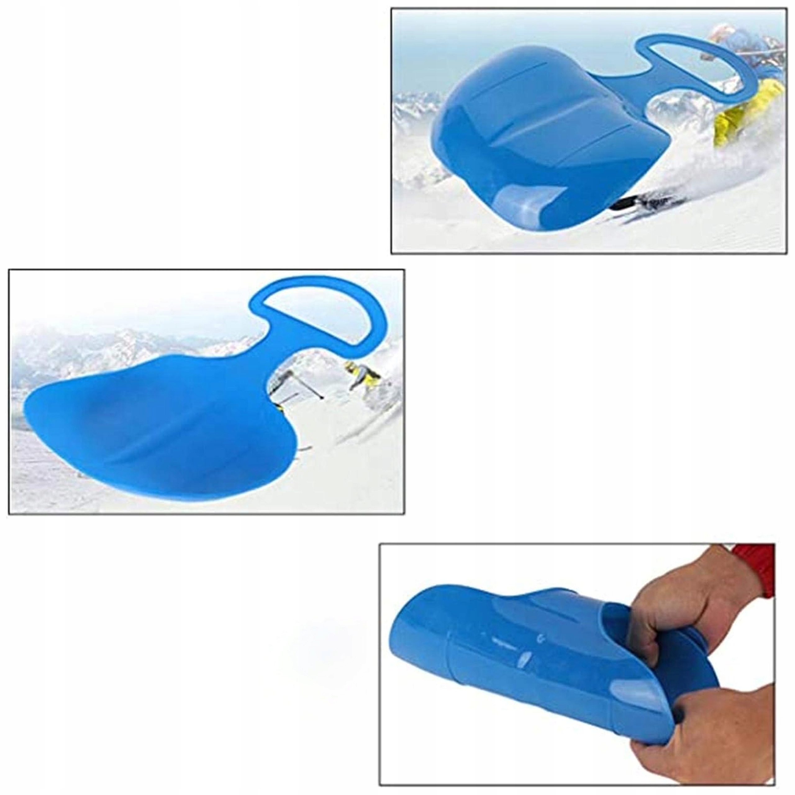 Ślizgacz sanki jabłuszko do zjeżdzania na śnieg xl niebieski