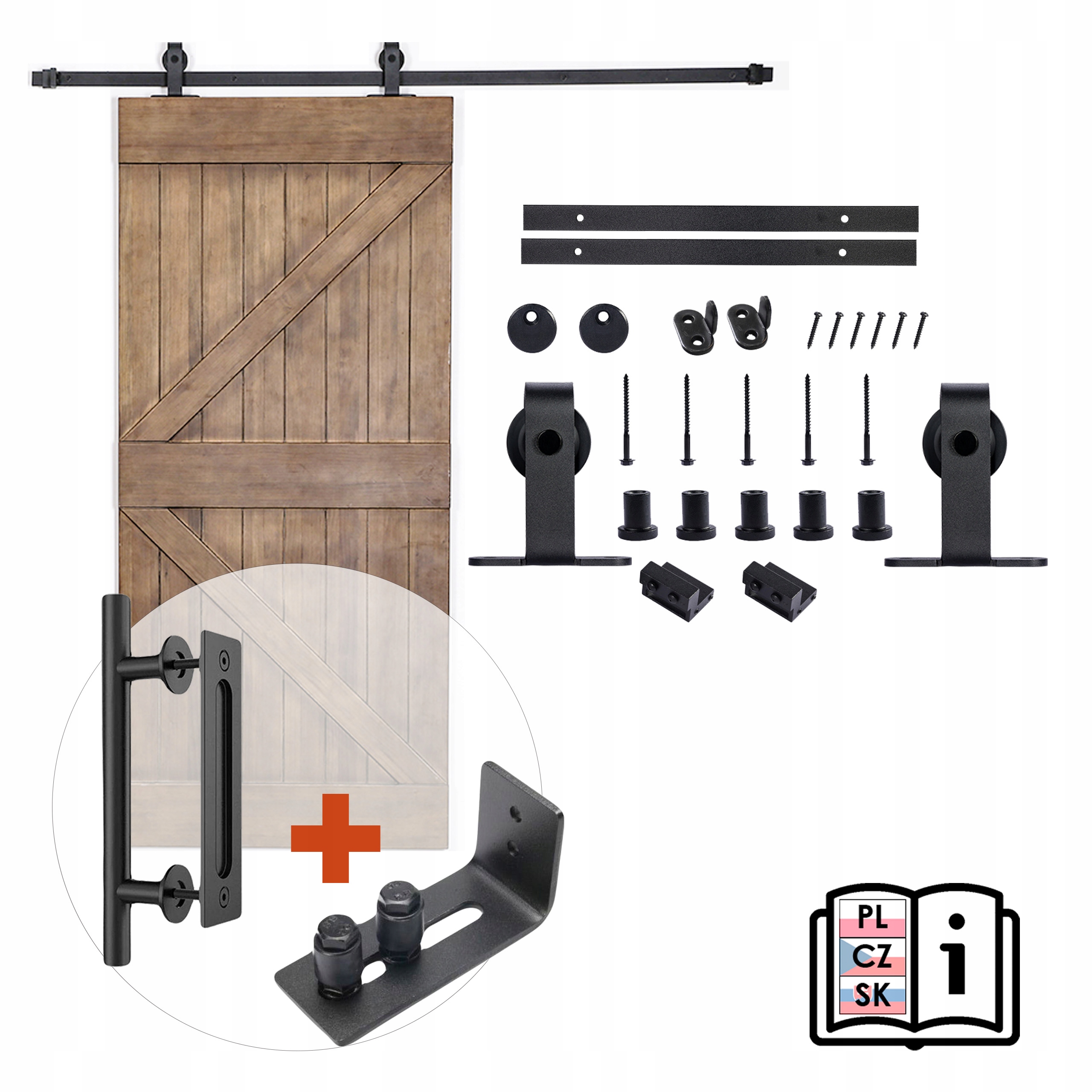 Sada pre posuvné dvere s držiakom a vodiacou lištou Lofty, vzor „t“