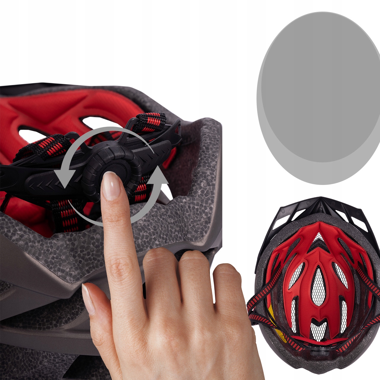 ROWEROWY KASK REGULOWANY 57-62 DAMSKI MĘSKI SPORT Kod producenta 110422