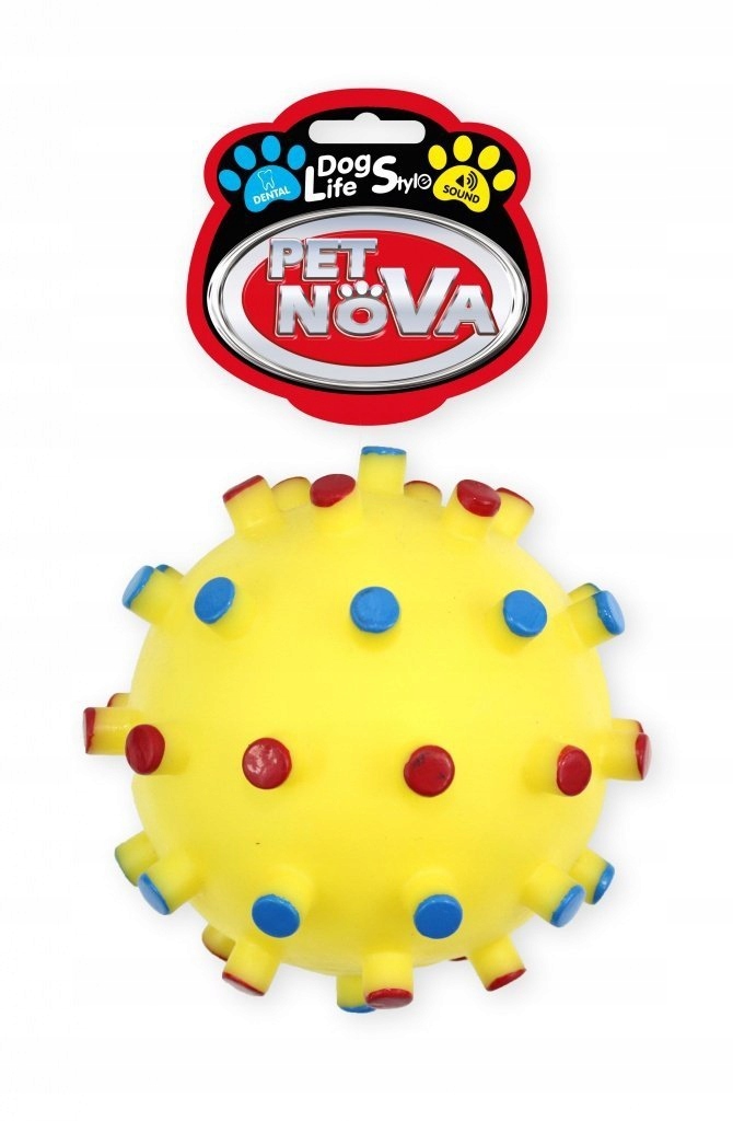 

Pet Nova Piłka Jeż z Wypustkami 12cm Żółta