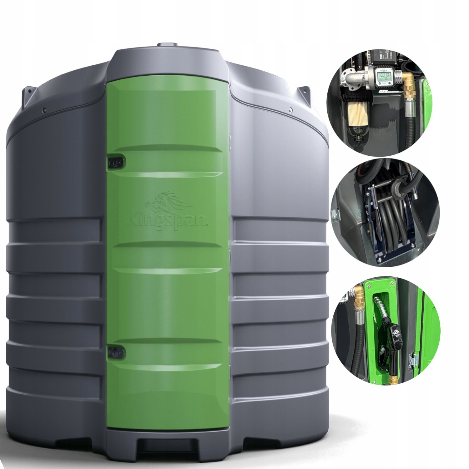 Dvouplášťová nádrž na naftu Kingspan 2500 se skleněným filtrem