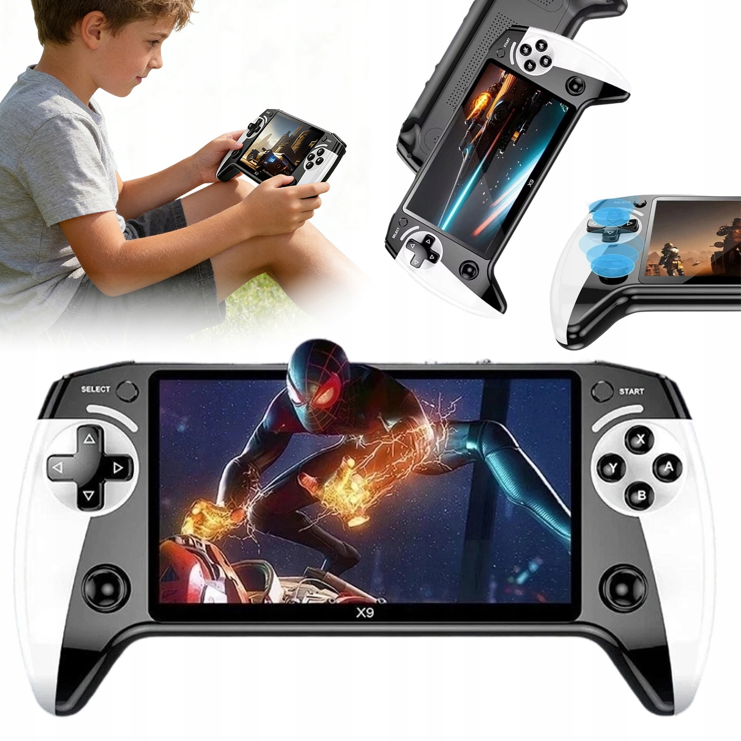 Przenośna Konsola Do Gier Retro X9 6000+GIER Z Duży Ekran 128GB