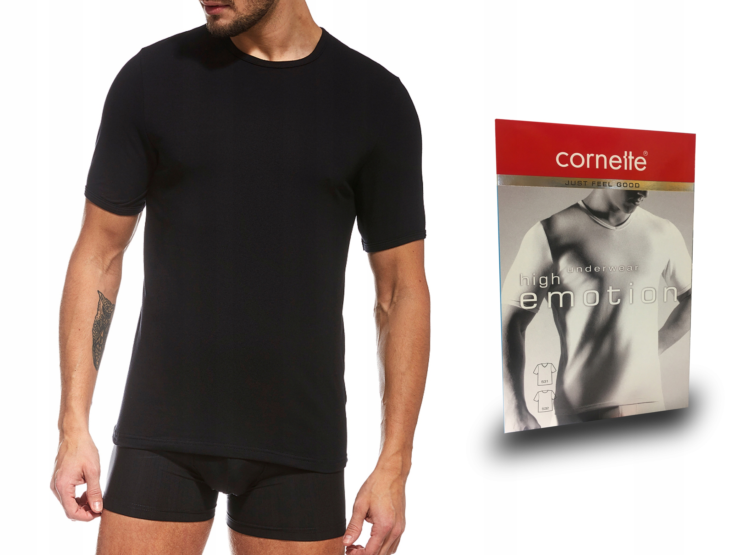 

Koszulka Cornette 532 High Emotion, czarna, XXL