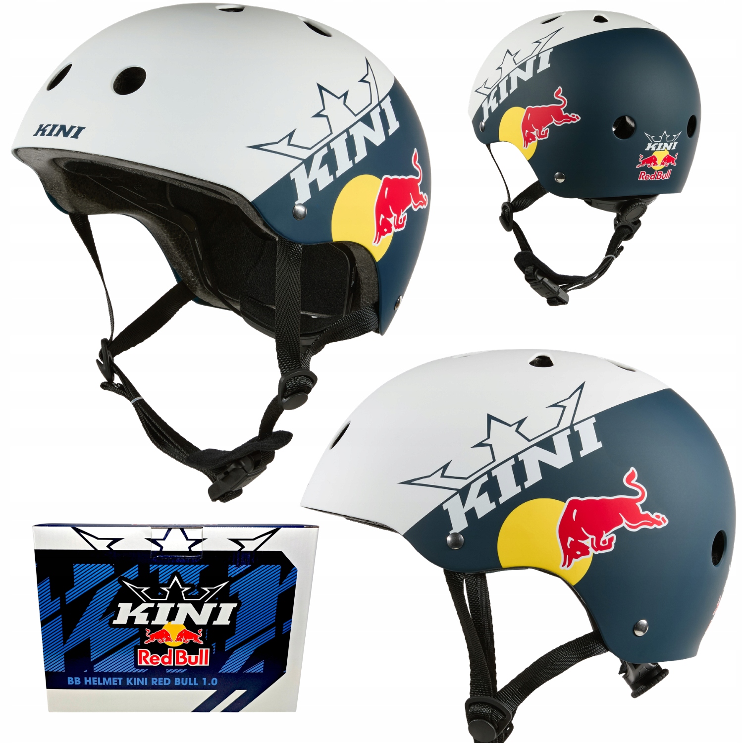Lekki regulowany kask typu orzeszek Mtb Kini Red Bull Bb 1.0 L/XL 58/64cm