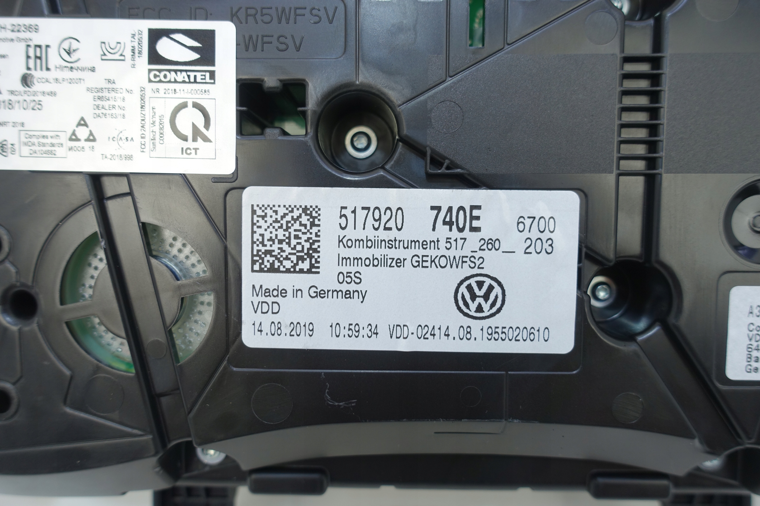 dials dials VW SPORTSVAN 517 24186KM 517920740E