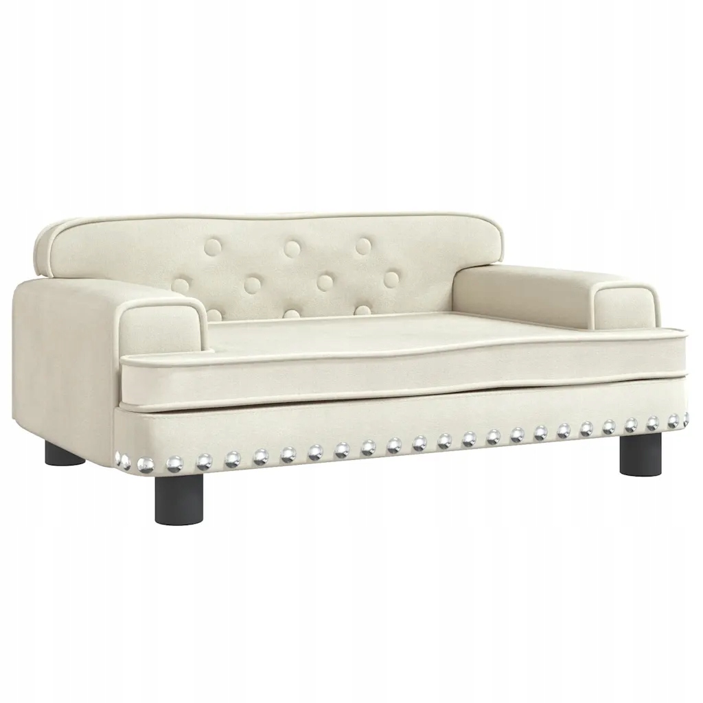 Levně vidaXL Pelíšek pro psy, krémový, 70x45x30 cm, samet