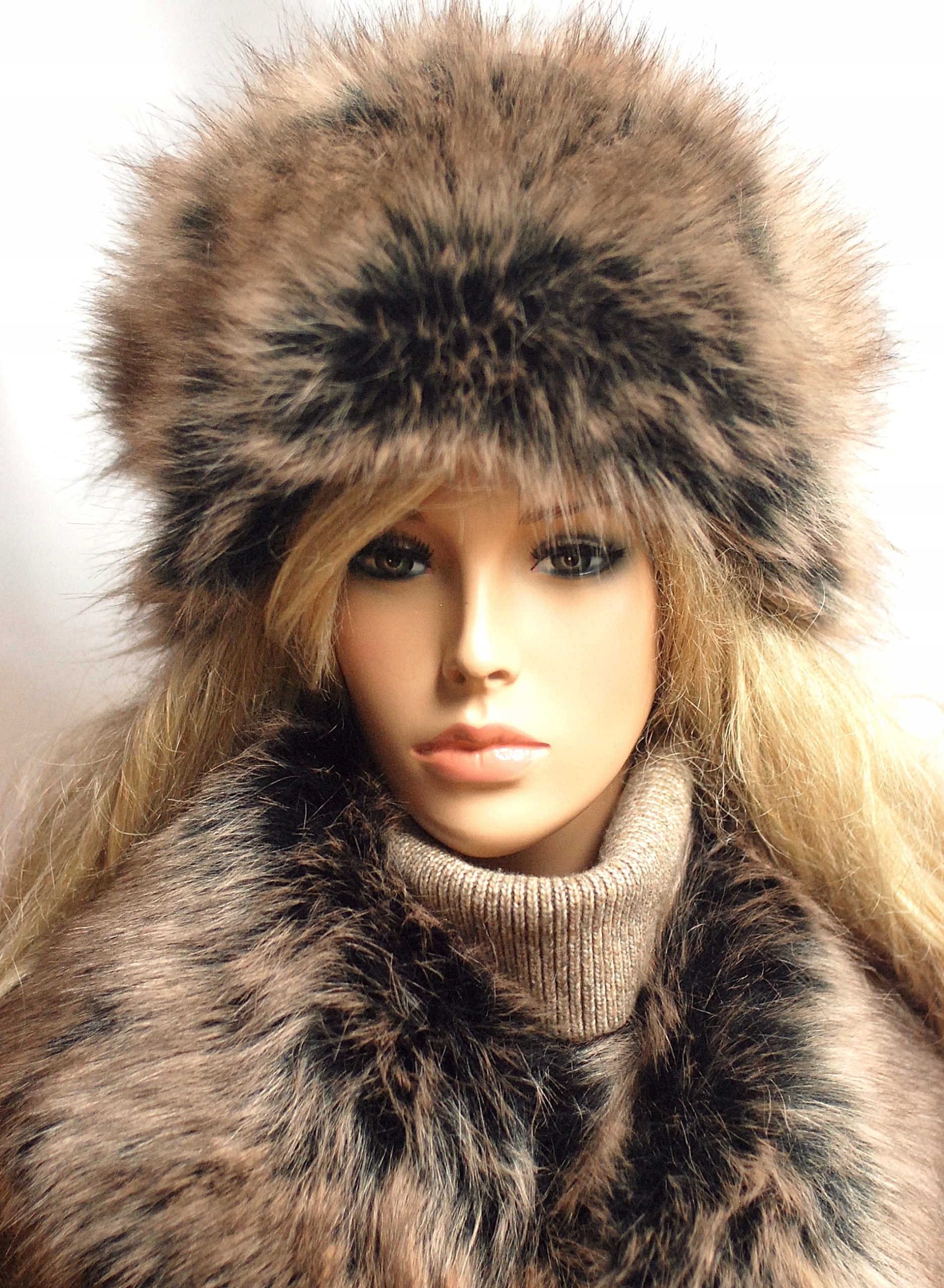 Super ciepła czapka toczek futro futrzana kolory! Model toczekczekolada