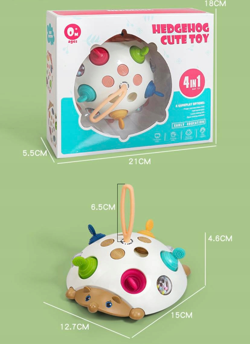 ZABAWKA SENSORYCZNA JEŻYK ANTYSTRESOWY KOLOROWY JEŻ POPIT DLA DZIECI Marka DoModa