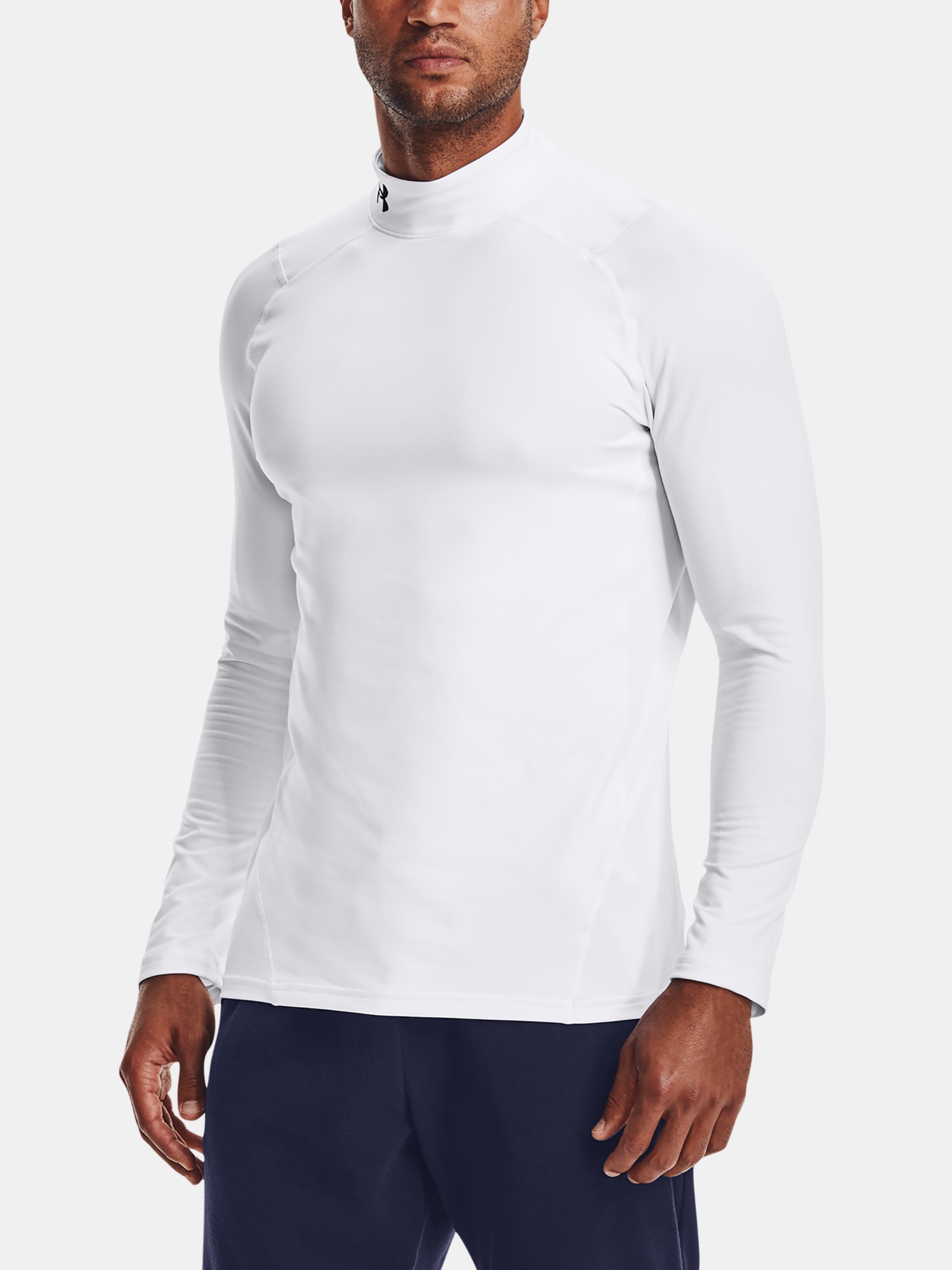 Under Armour Tričko Ua Cg Armour Fitted Mock-WHT