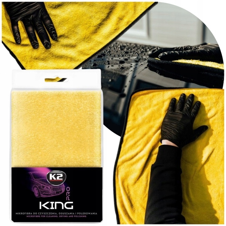 K2 King Pro Mikrowłókno Ręcznik Do Osuszania Samochodu Puszysty 40X60CM XXL