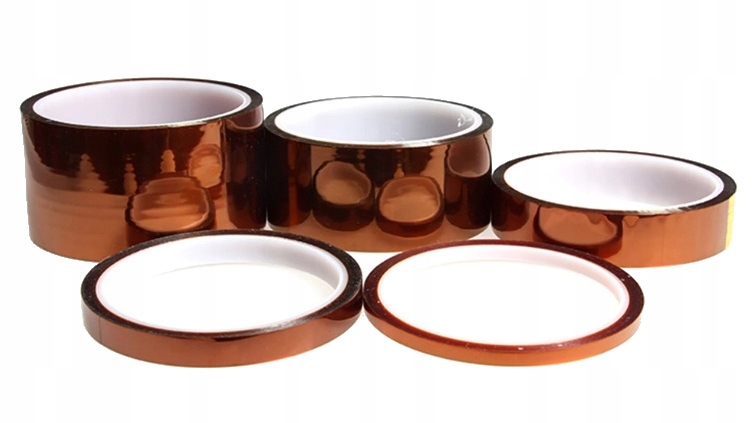 taśma poliamidowa termoodporna (kapton) szerokość 20 mm. Producent Inna