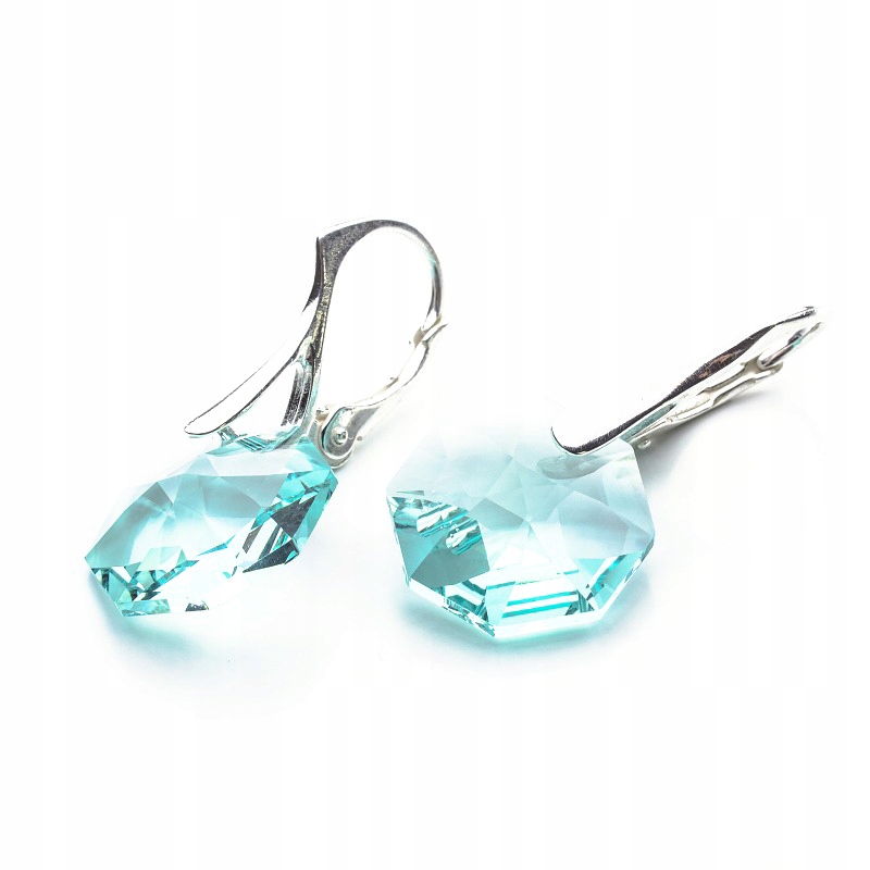 

Kolczyki srebrne 925 z kr. Swarovski Octagon Antg