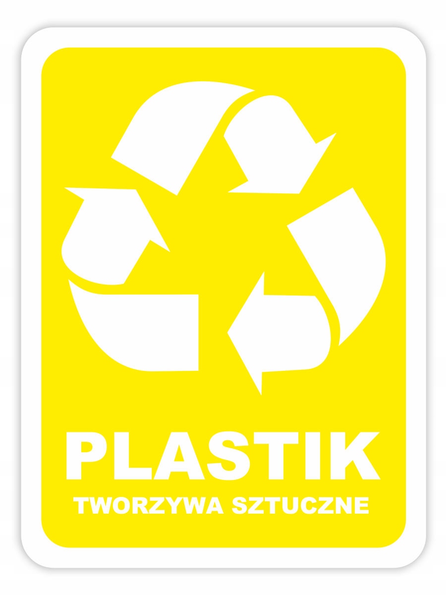 

Naklejka segregacja Plastik tworzywa sztuczne Duża
