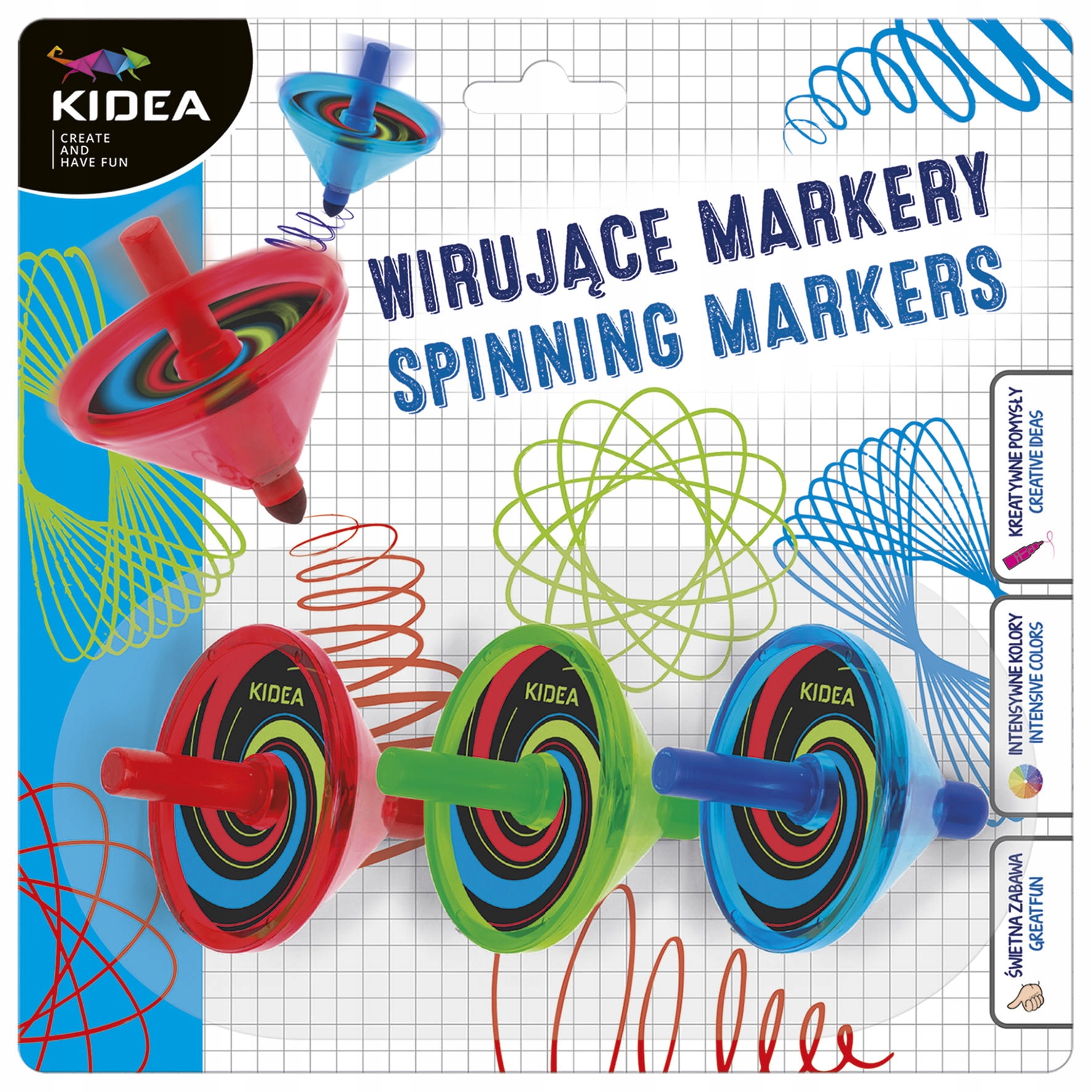 

Kidea Wirujące Markery 3 Sztuki