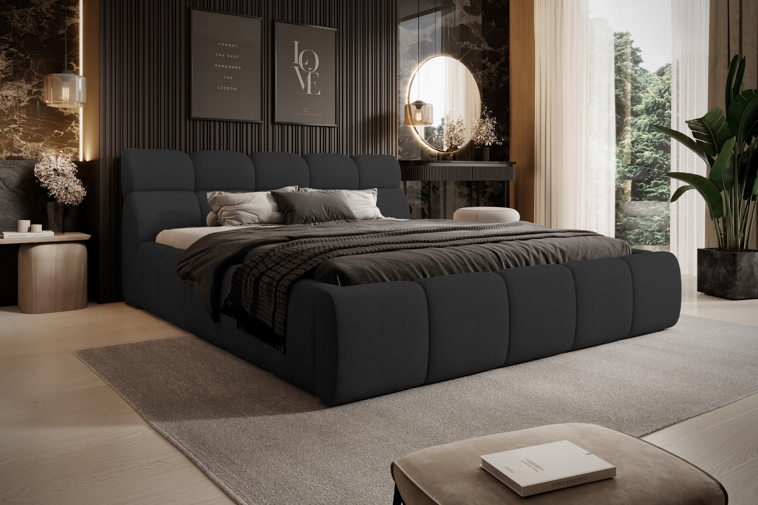Moderní čalouněná postel 180x200 úložný prostor na povlečení Giulia Versailles
