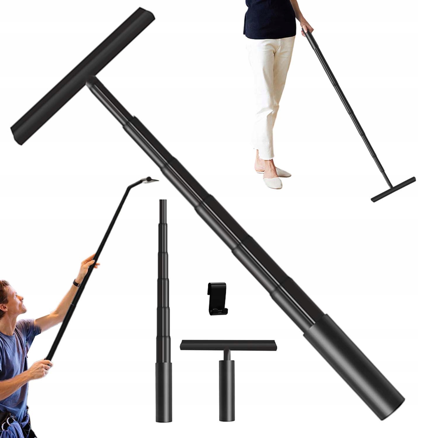 Levně Multifunkční Stěrka Na Vodu 97 CM Do Koupelny S Nastavitelným Držákem