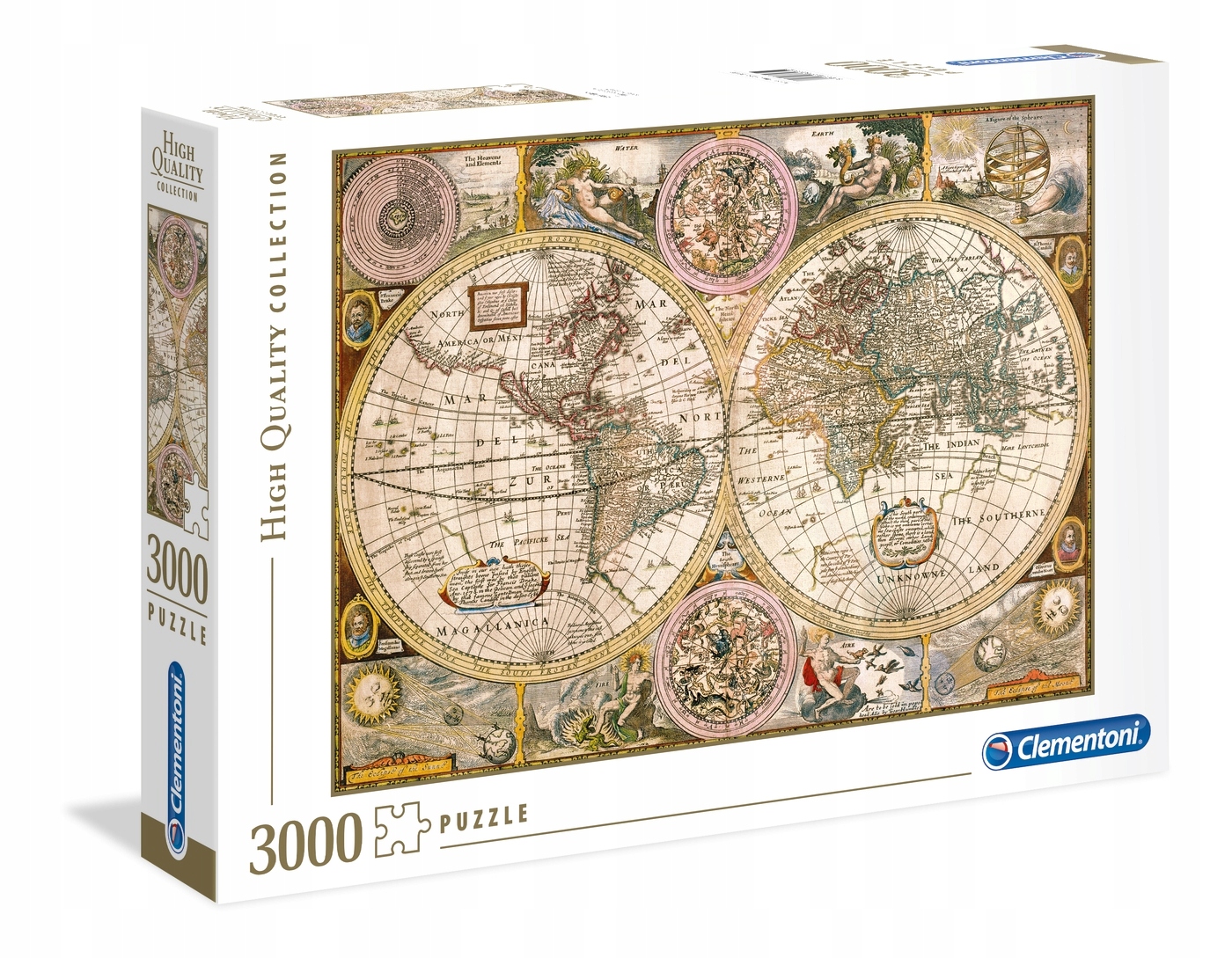 PUZZLE 3000 el STARA MAPA CLEMENTONI 33531