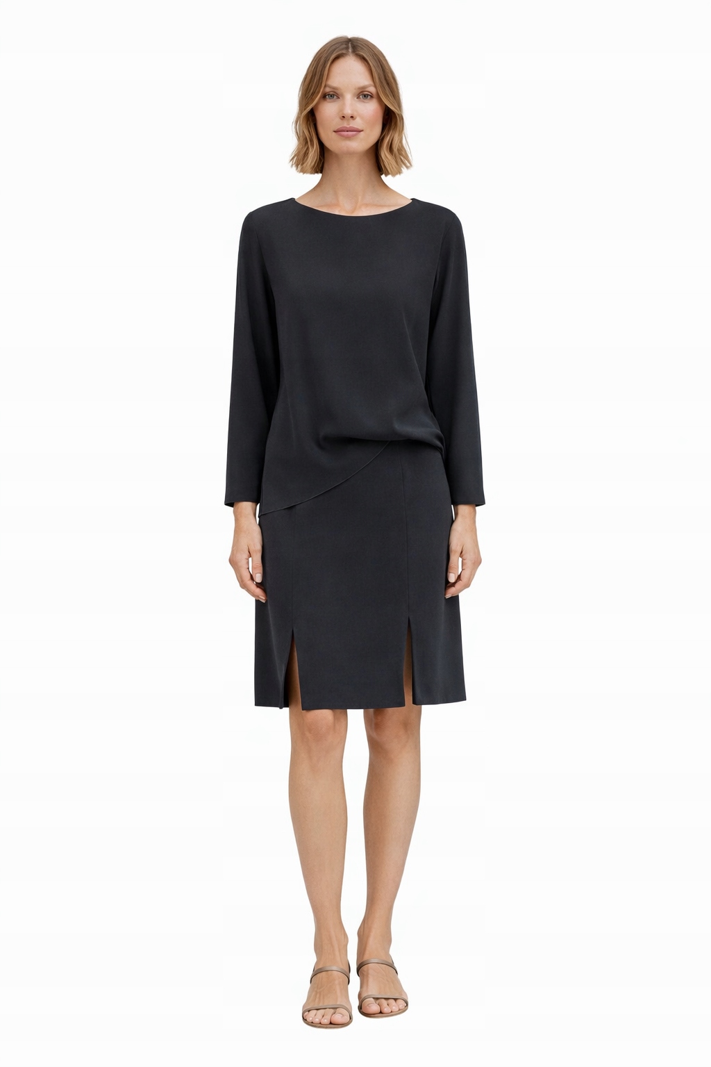 Liviana Conti Šedá Klasická Dámská Halenka S Dlouhým Rukávem 38 I3C