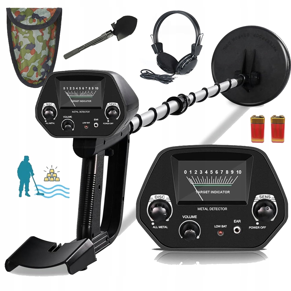 Detektor pozemního kovu Lovec pokladů LCD displej s podsvícením