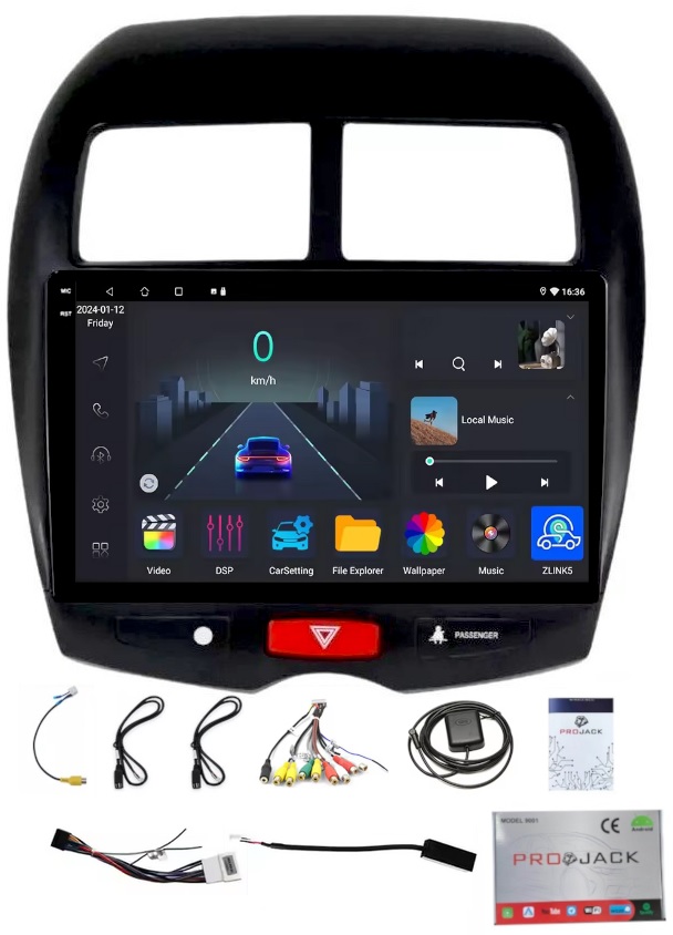 Rádio Navigácia Android Mitsubishi Asx 2010-2016 Usb Wifi Carplay Bt 4/64 Gb