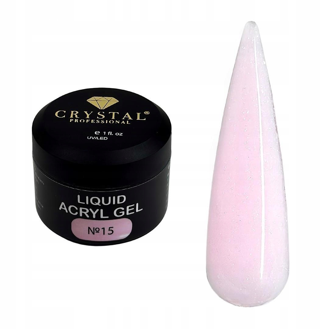 Liquid Acryl Gel #15 50 ml Crystal Professional Gel pro posílení nehtů