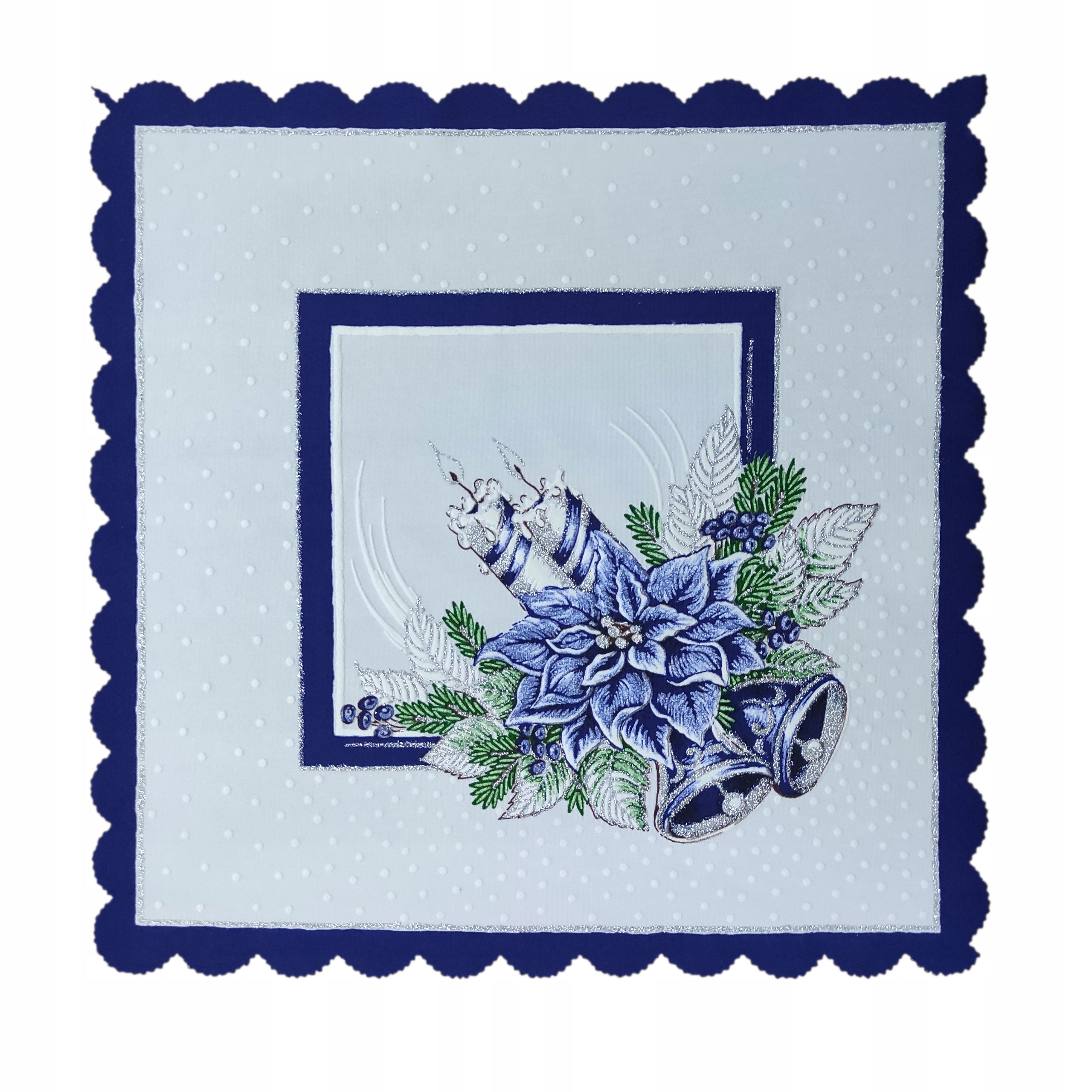 

Serwetka Świąteczna Kwadrat 35 x 35 cm szafirowa