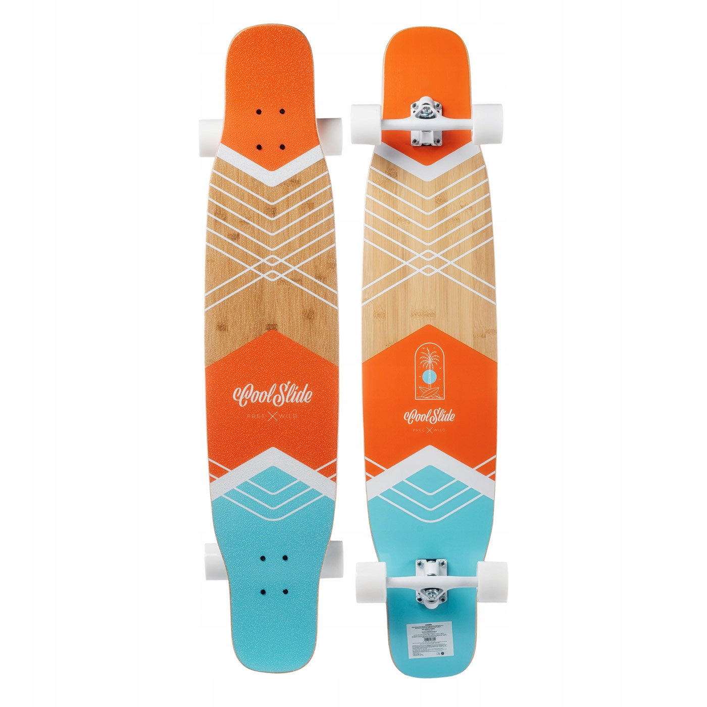 Deskorolka Coolslide Helsinki Longboard Pomarańczowy 7-calowa Platforma