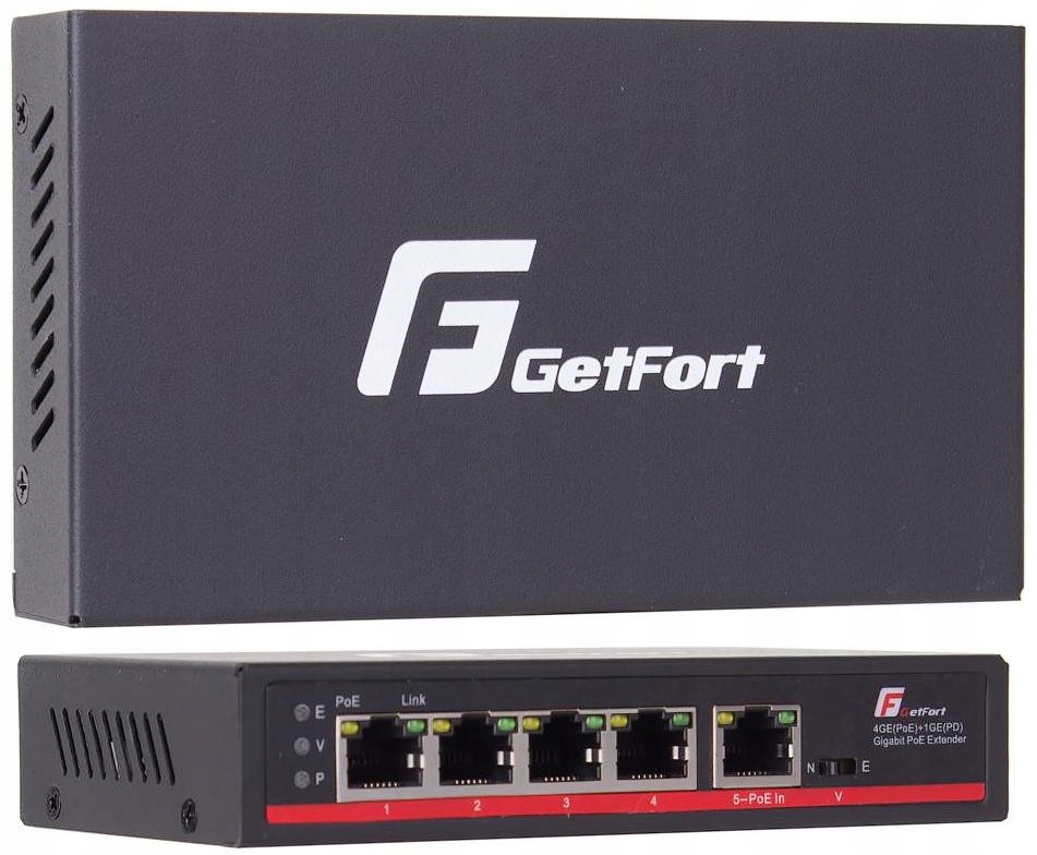 Switch Poe Getfort 4GE Poe-in 1GE 90W (HI-PoE)
