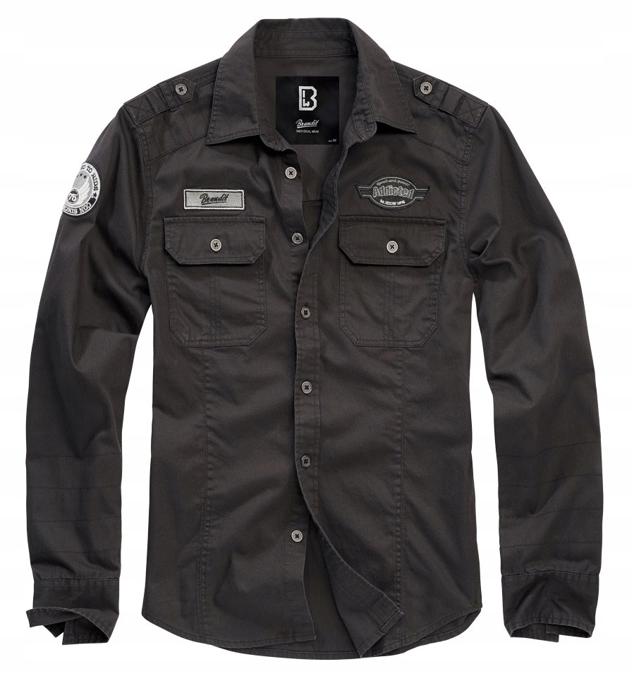 Koszula BRANDIT Luis Vintageshirt black 3XL