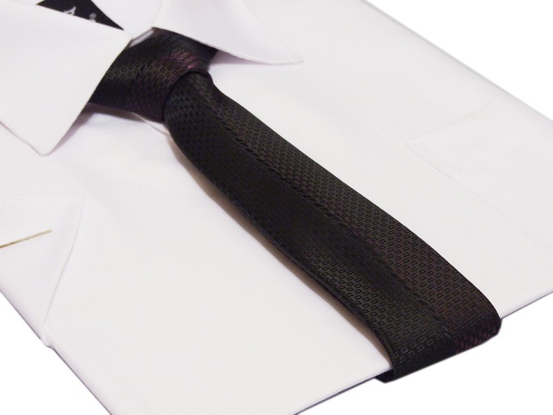 

Czarny Krawat śledź Japan Style fioletowy modny