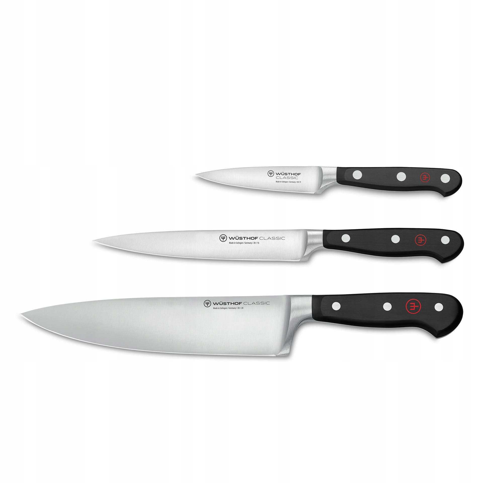 Classic Sada Nůž šéfa 20 cm kuchyňský 16 cm a na zeleniny 9 cm Wüsthof