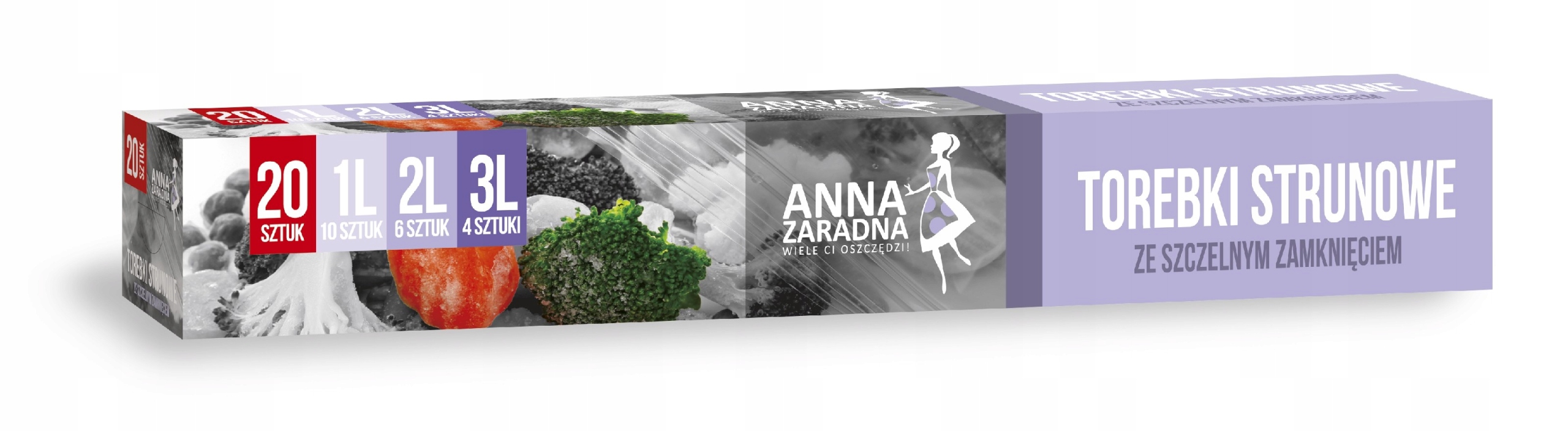

Anna Zaradna Torebki Strunowe MIX 1L,2L,3L 20SZT