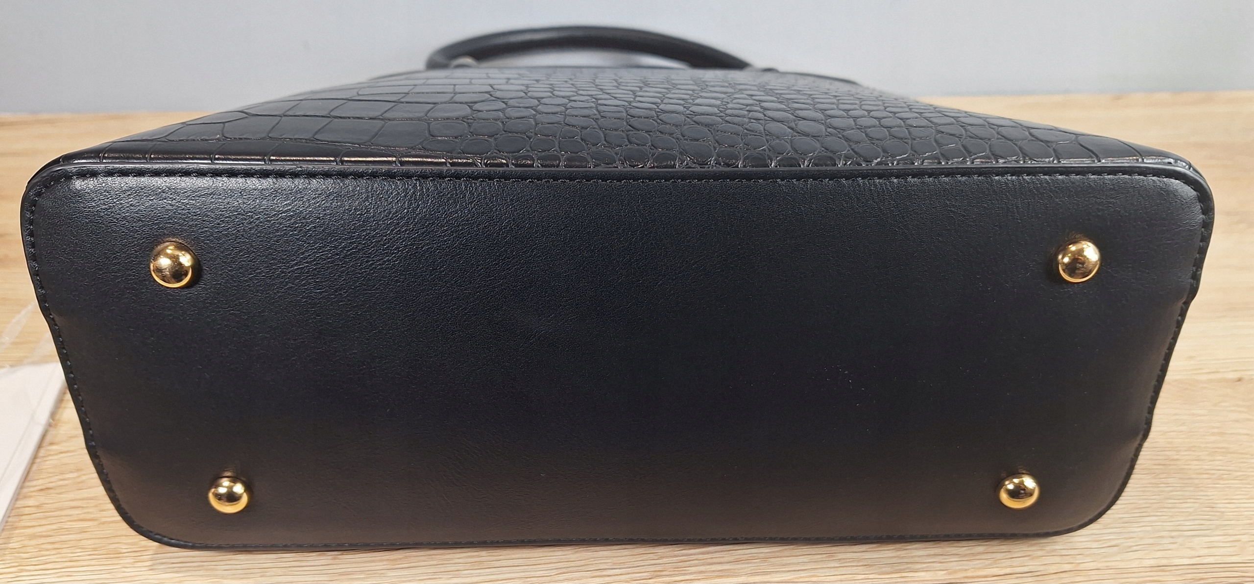 Kuferek DAVID JONES torebka CZARNA matowa DJ Materiał dominujący skóra ekologiczna