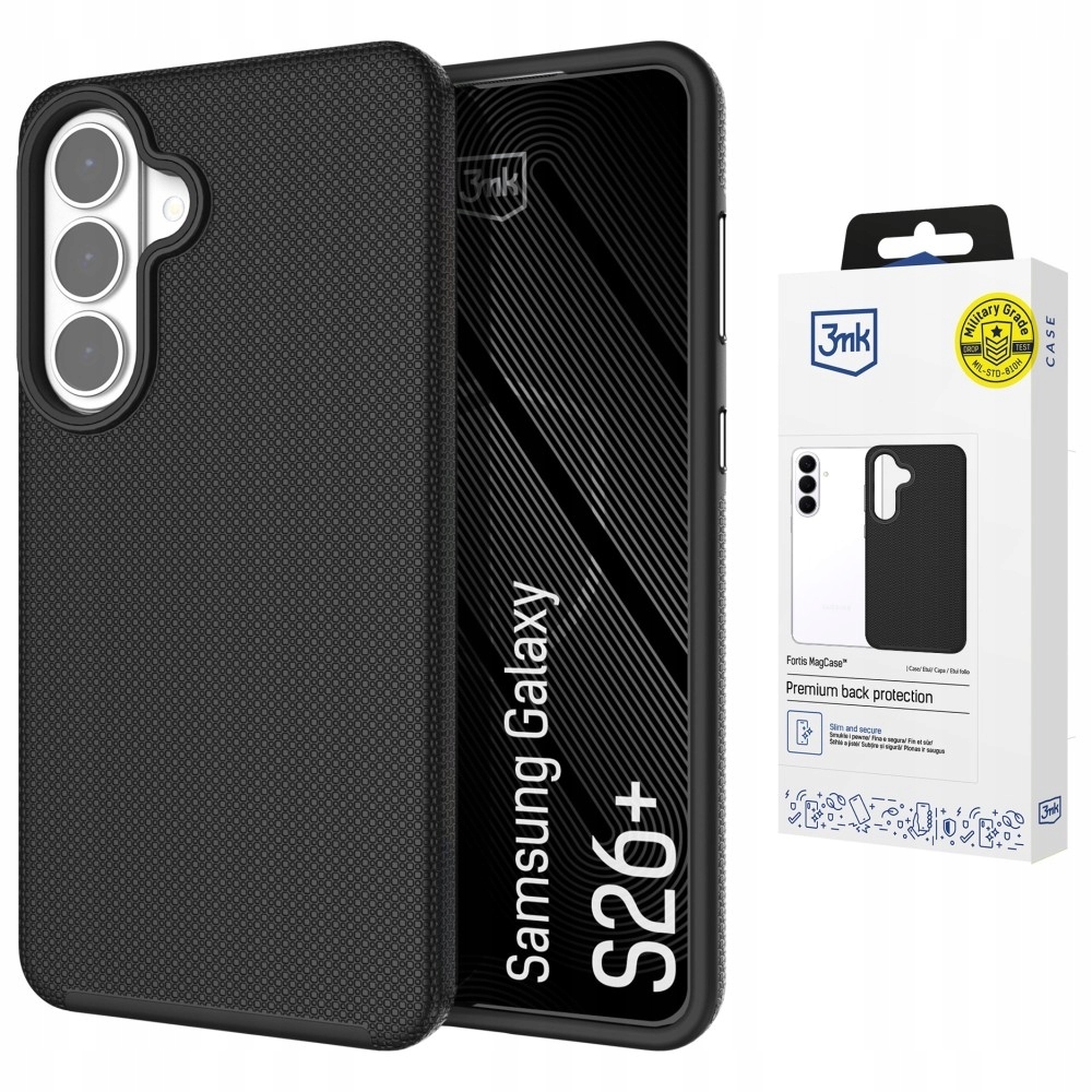 Etui 3mk Fortis MagCase na Samsung Galaxy S26+ czarne 3mk Protection