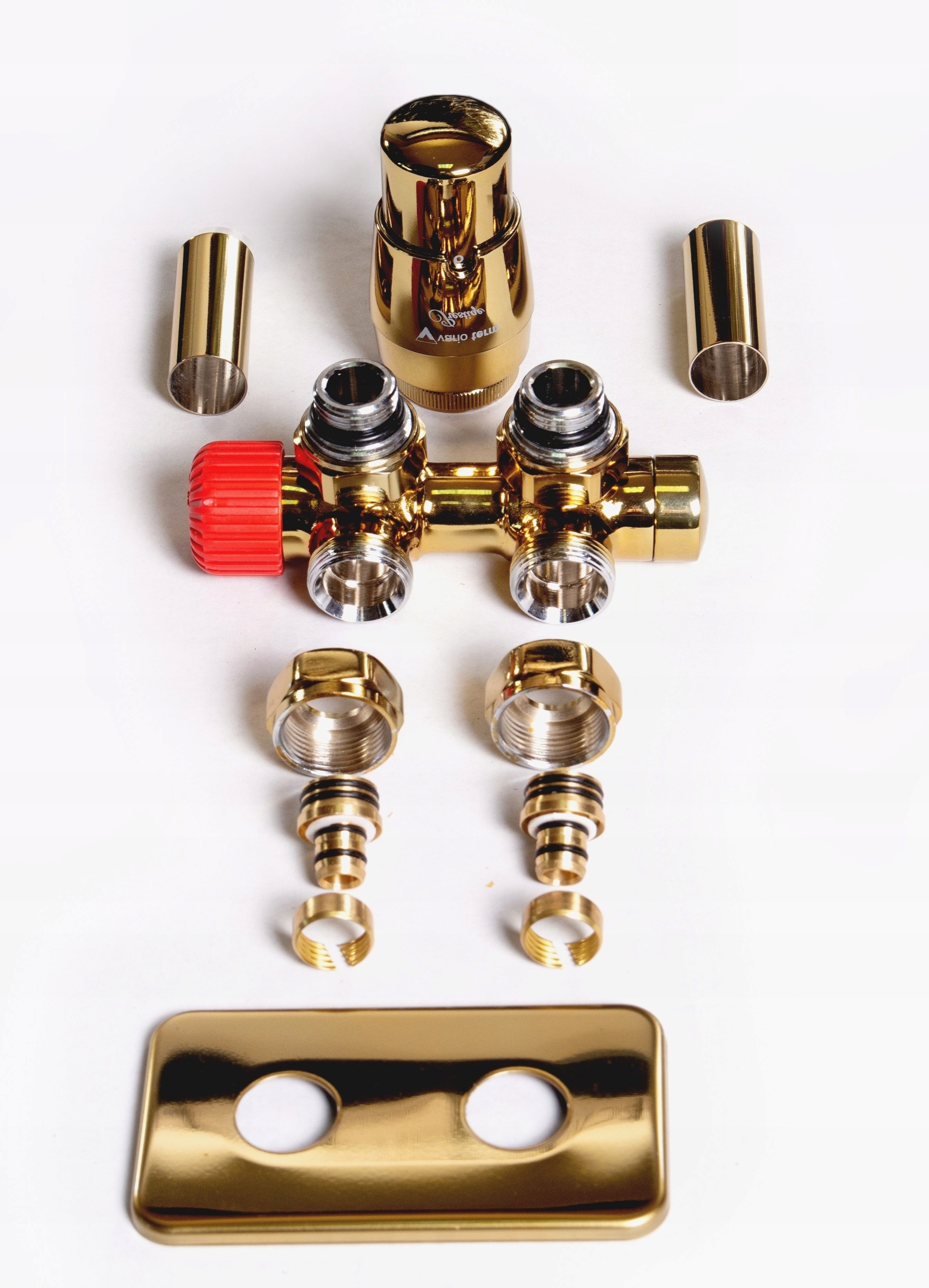 Sada Kombinovaných Radiátorových Ventilů Varioterm Zlatá