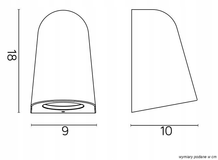 Kinkiet elewacyjny srebrny zewnętrzny NIK Zasilanie sieciowe
