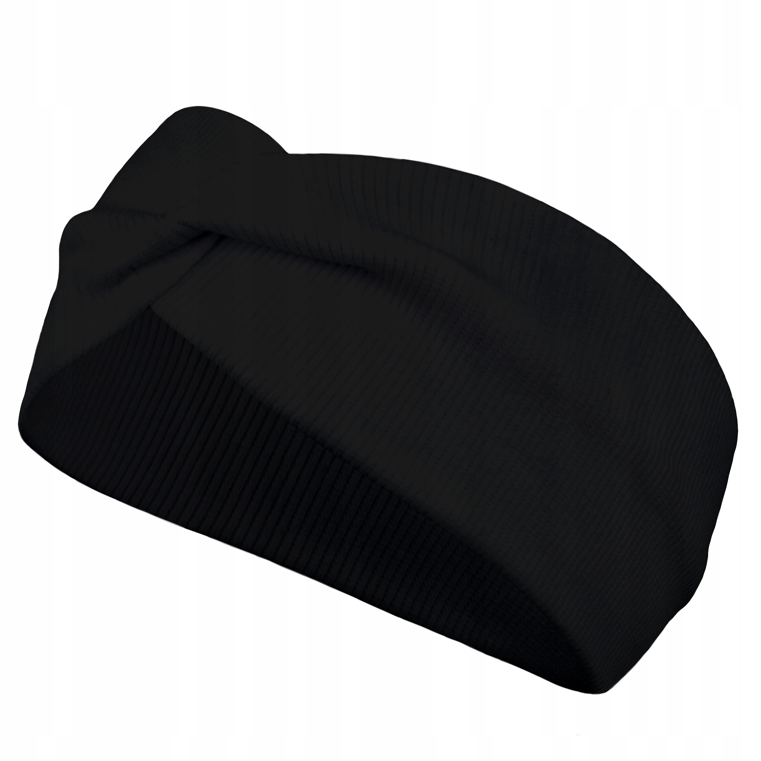 

Bawełniana opaska przeplatana turban czarna 6 lat+