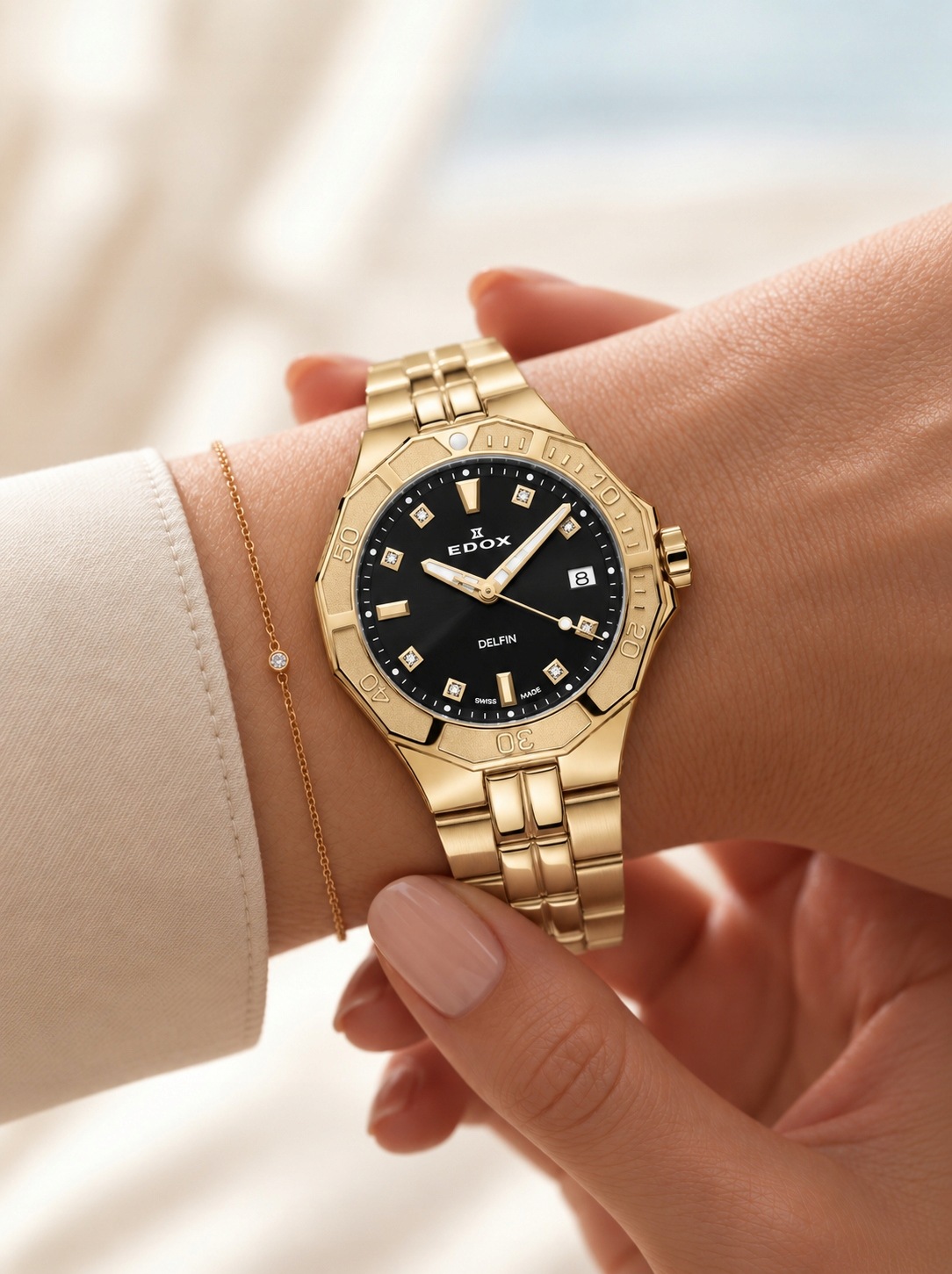 Edox Delfín The Original Diver Lady 53020-37JM-NID WR200
