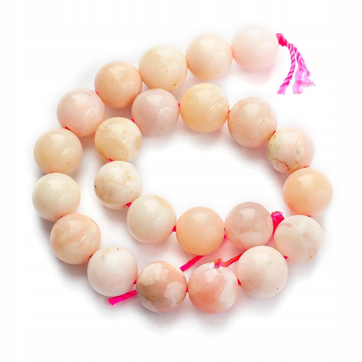 Korálky Přírodní Růžový Opal, Kulaté, 8mm, Otvor: 1mm, 23ks 18cm