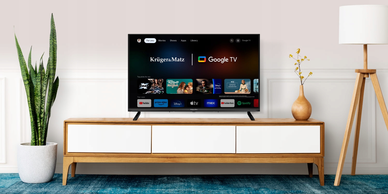 TELEWIZOR LED KRUGER MATZ 32'' SMART GOOGLE TV HDR DVB-T2 HEVC Przekątna ekranu (cale) 32