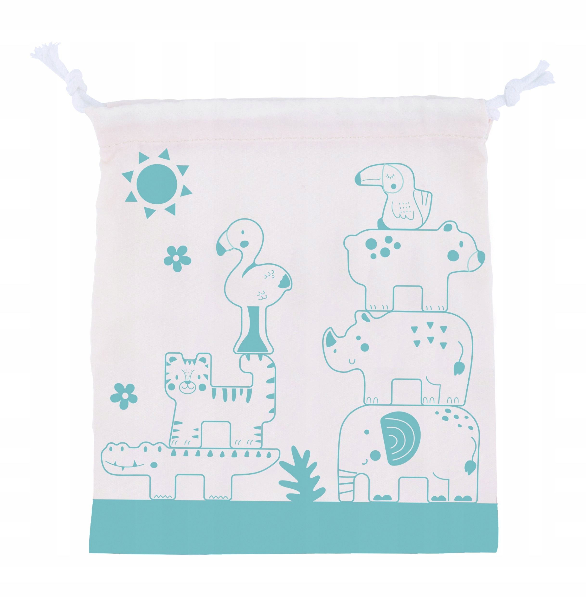 UKŁADANKA W STOSY MONTESSORI KLOCKI DREWNIANE ZWIERZĄTKA TOOKY TOY Liczba elementów 13 szt.