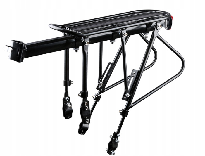 BAGAŻNIK ROWEROWY ALUMINIOWY MOCNY UNIWERSALNY AŻ 110KG WYTRZYMAŁY NA ROWER