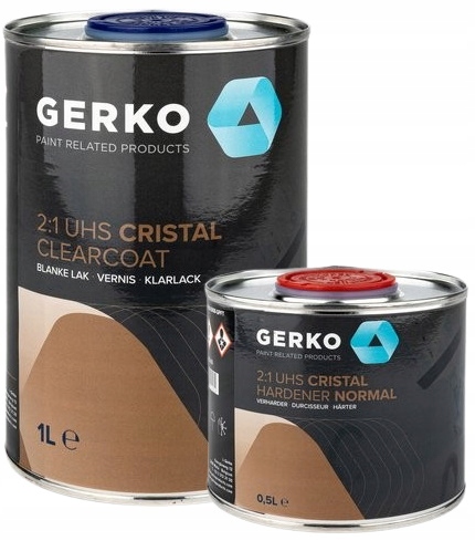 Gerko Lakier bezbarwny Premium Cristal Uhs 1L utwardzacz 500ml kpl