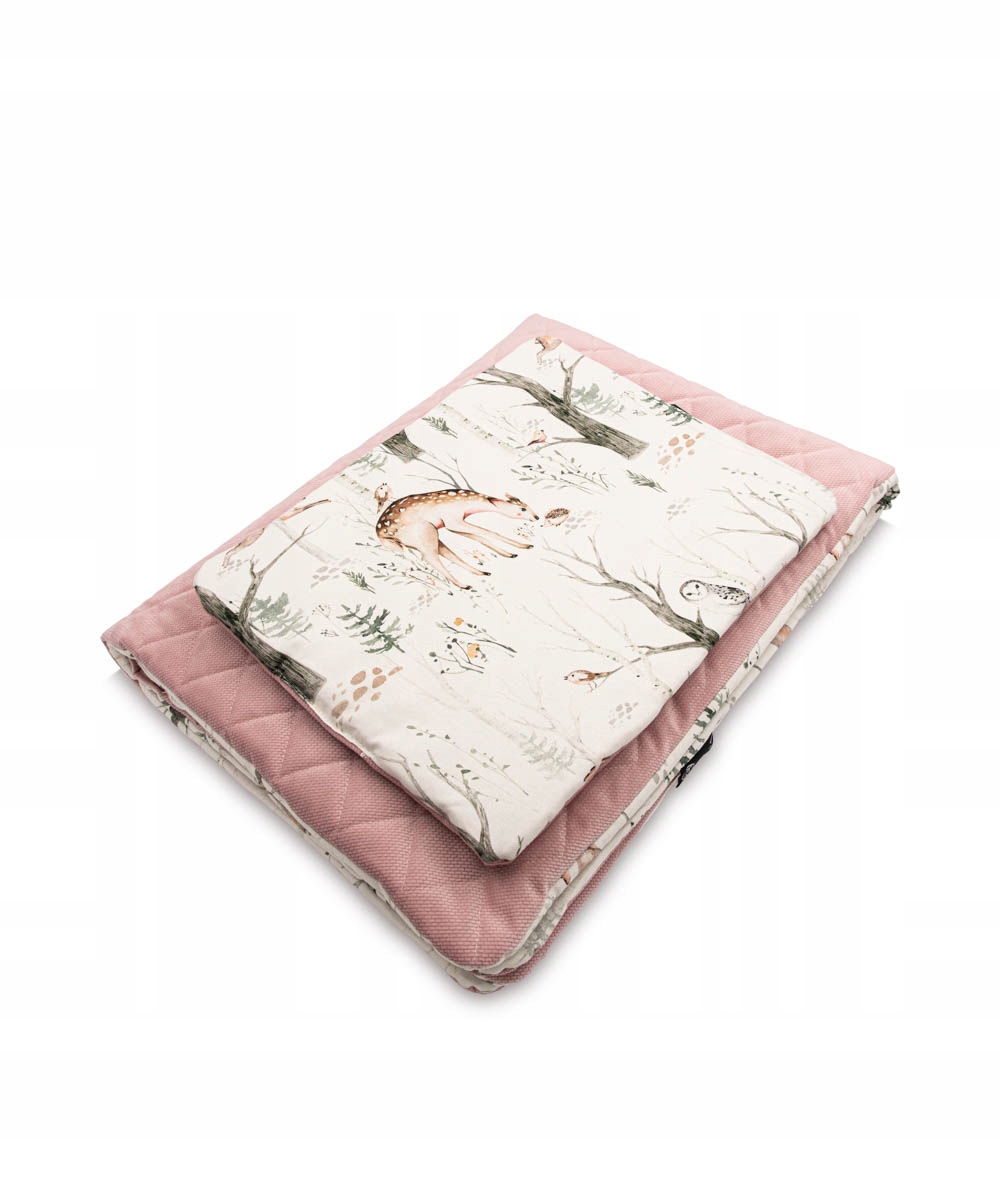

Komplet Kocyk 75x100 poduszka velvet róż Las Lepre