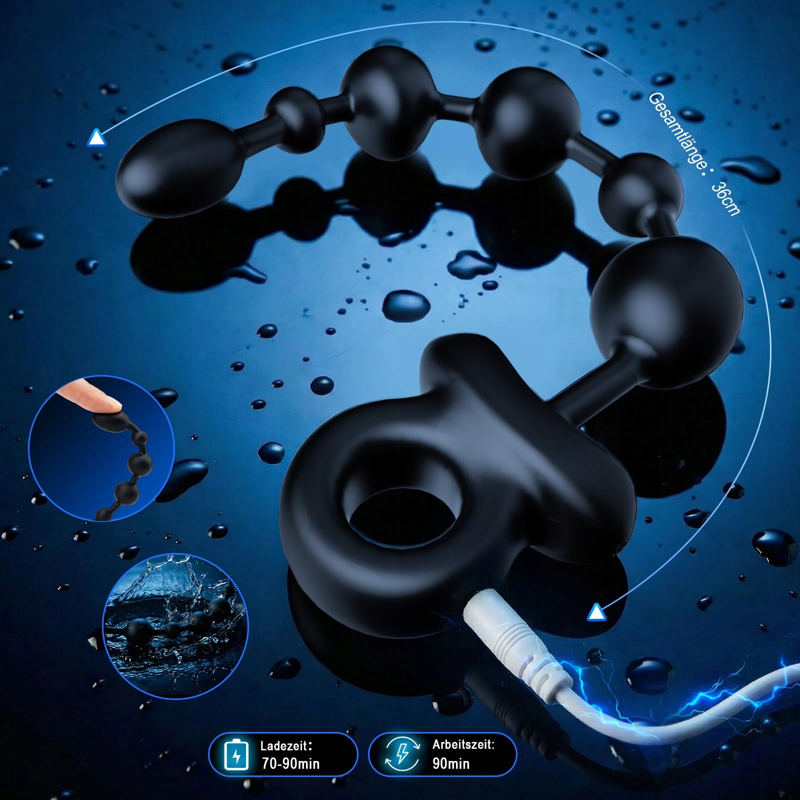 SEXTOYS Zestaw Wibratorów Analkugle Dla Par i Kobiet z Kontrolą APP — miniatura 5