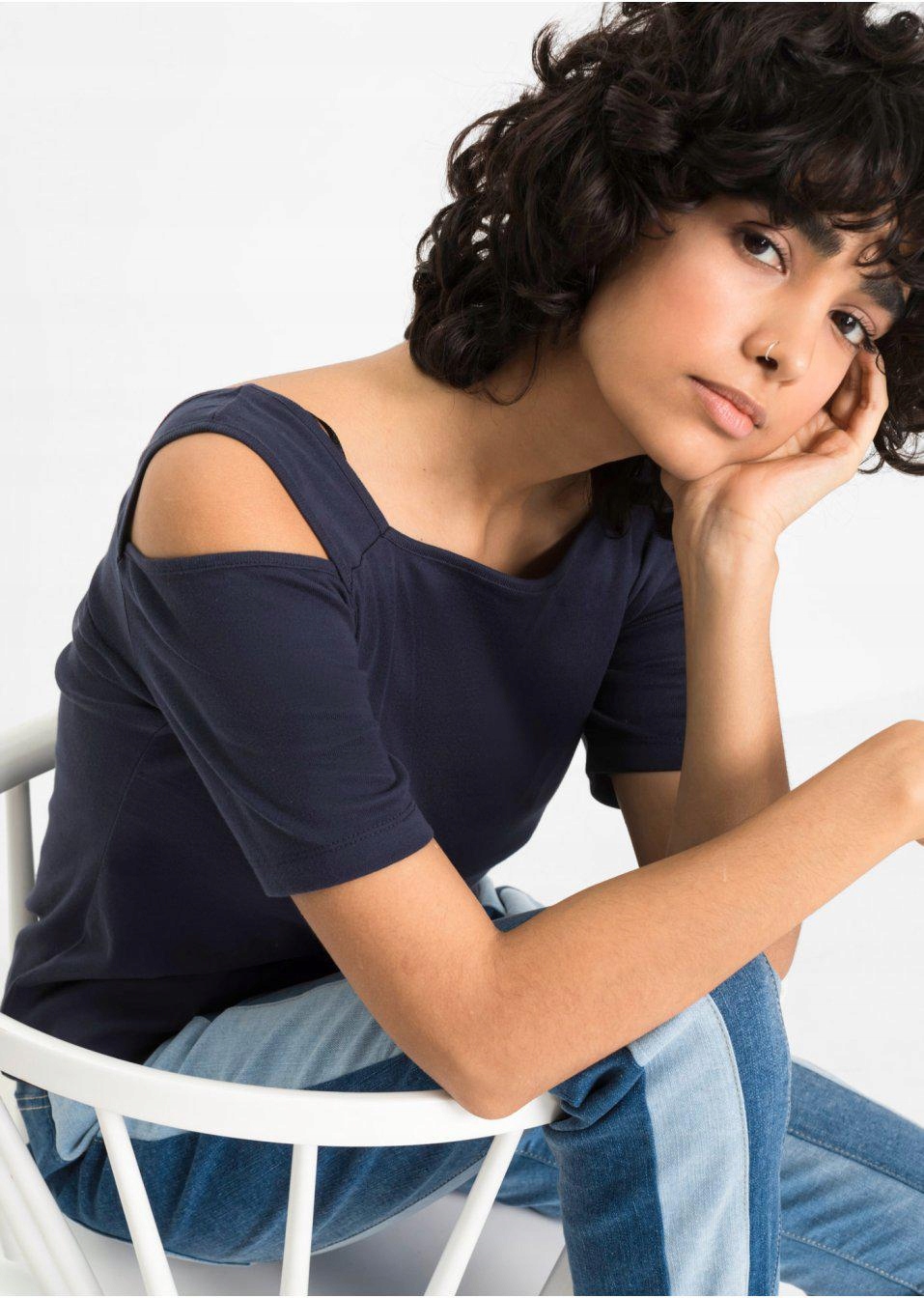 BONPRIX BLUZKA Z ODKRYTYMI RAMIONAMI __36