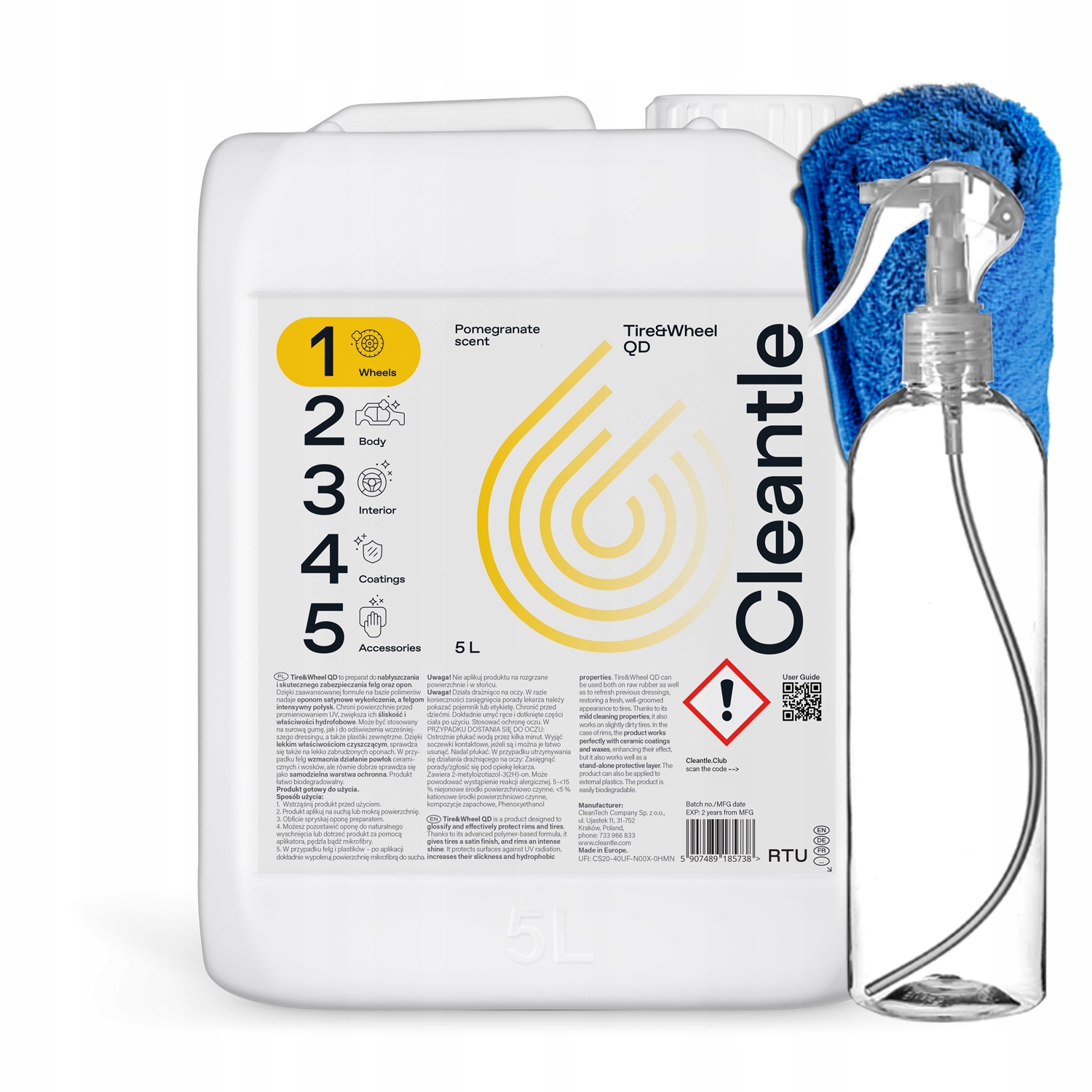 Cleantle Tire&wheel Qd 5L leští a chráni disky a pneumatiky